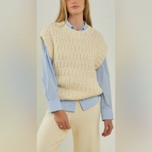 English Factory Cream Knitted Sweater Vest
